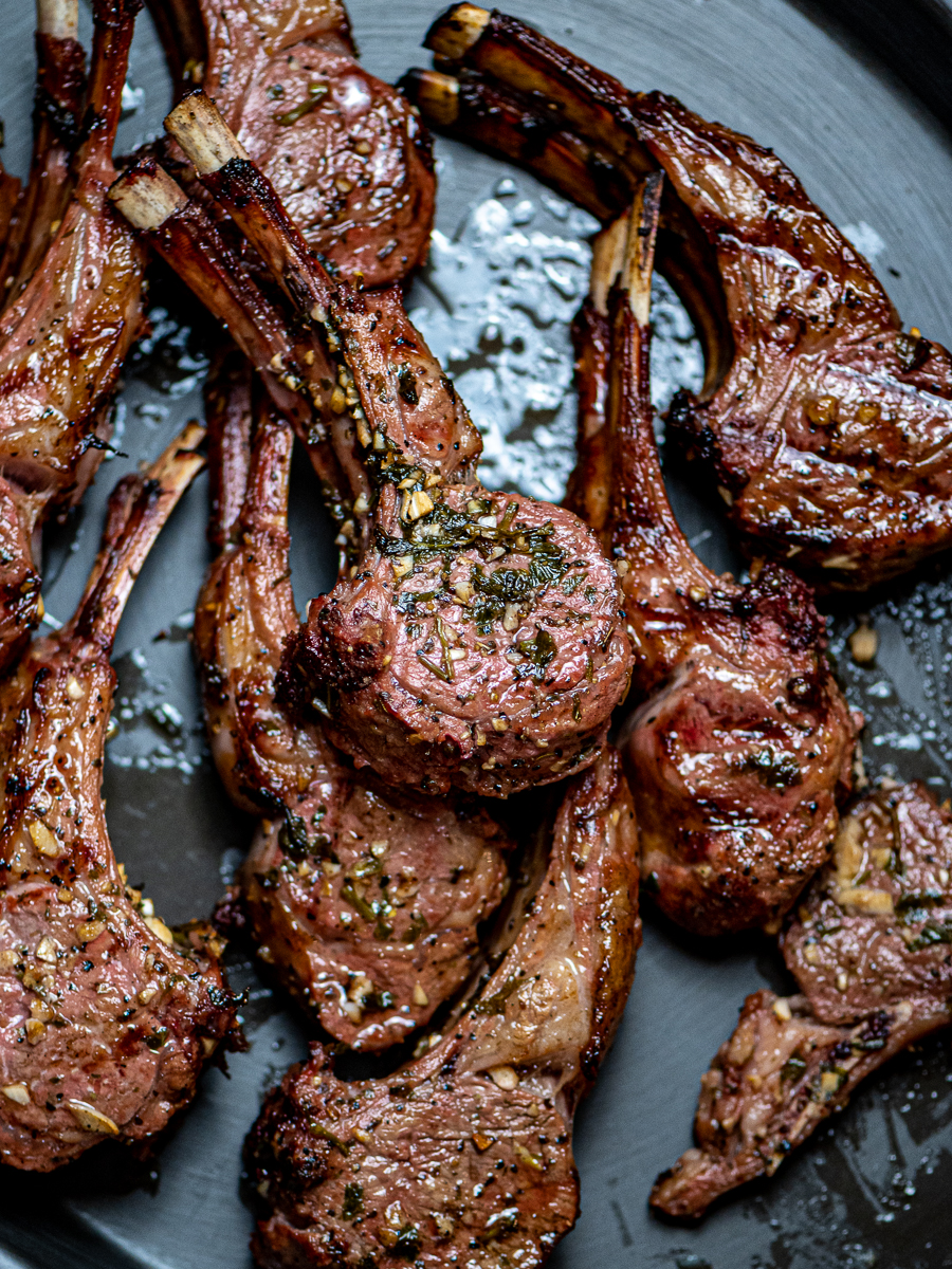 grilled greek style lamb chops